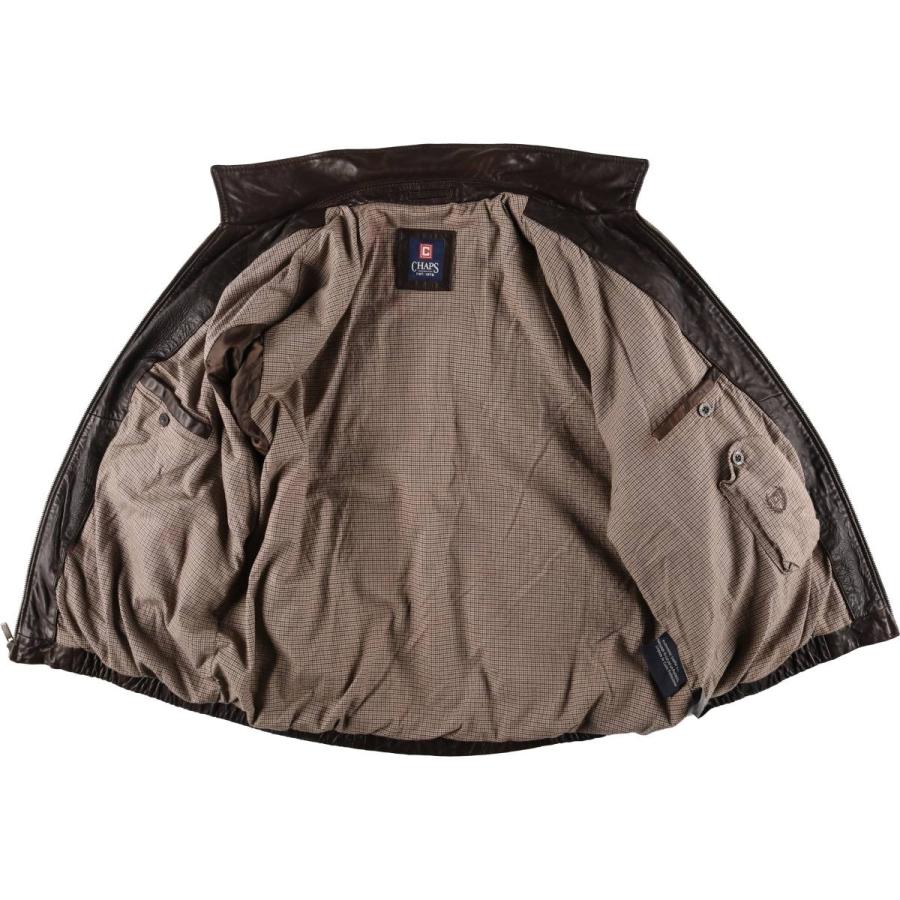 古着 チャップス CHAPS スイングトップタイプ レザーブルゾン メンズXL