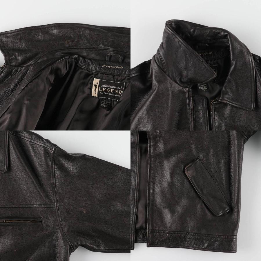 90's Eddie Bauer エディーバウアー 襟レザー ブルゾン 短丈 美品】90's Eddie Bauer レザー ボンバー a-2 短丈 S - メルカリ