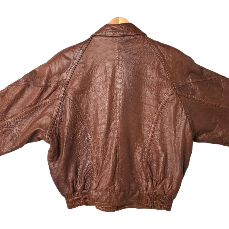 古着 MIDWAY LEATHER レザーフライトジャケット メンズXL相当