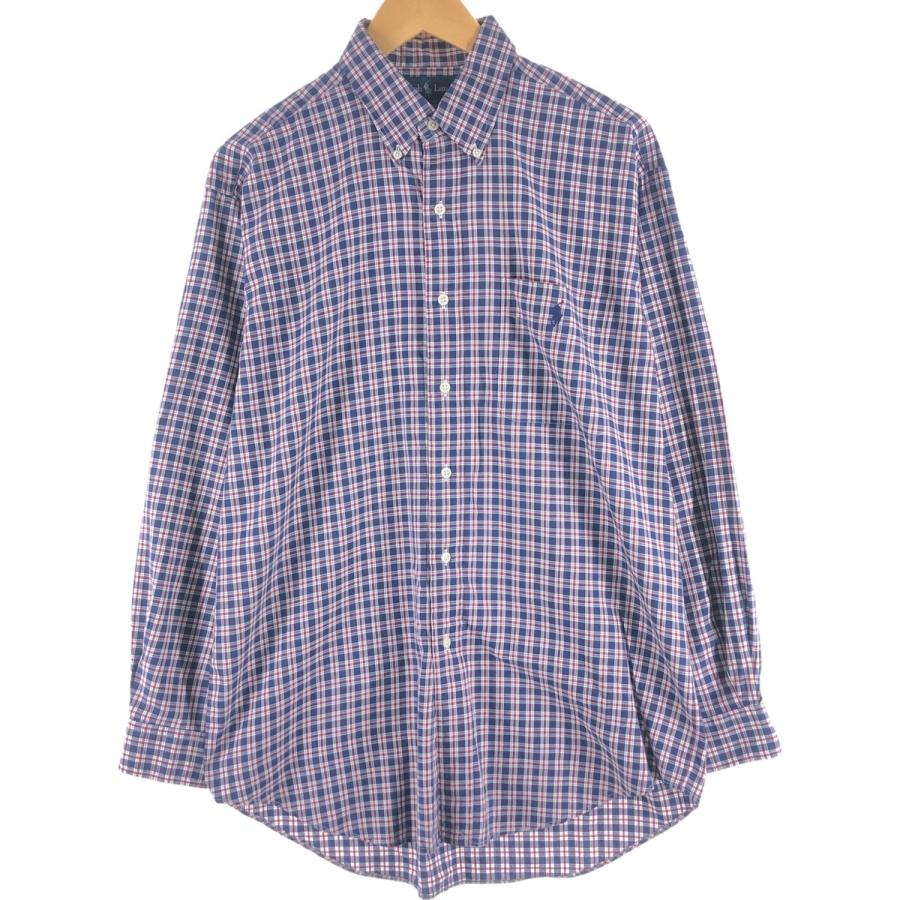 Ralph Lauren BLAKE チェック ボタンダウンシャツ 長袖【M】 古着 ラルフローレン Ralph Lauren BLAKE 長袖 ボタンダウン