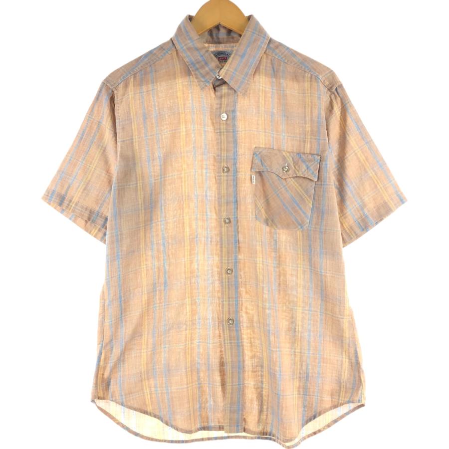 古着 70~80年代 リーバイス Levi's 半袖 チェックシャツ メンズS相当 ヴィンテージ/eaa619695 古着 70～80年代 リーバイス Levis 半袖 チェックシャツ メンズS相当