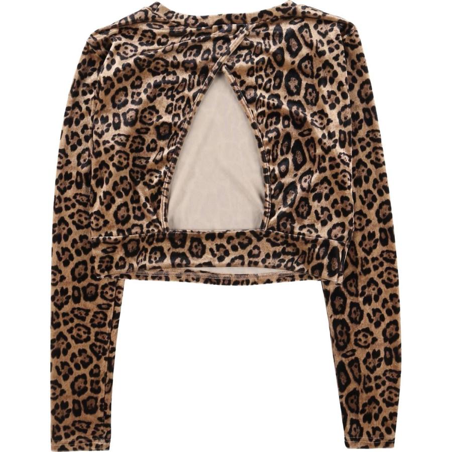 古着 VALLEY GIRL レオパード柄 ヒョウ柄 ベロア バックオープン  