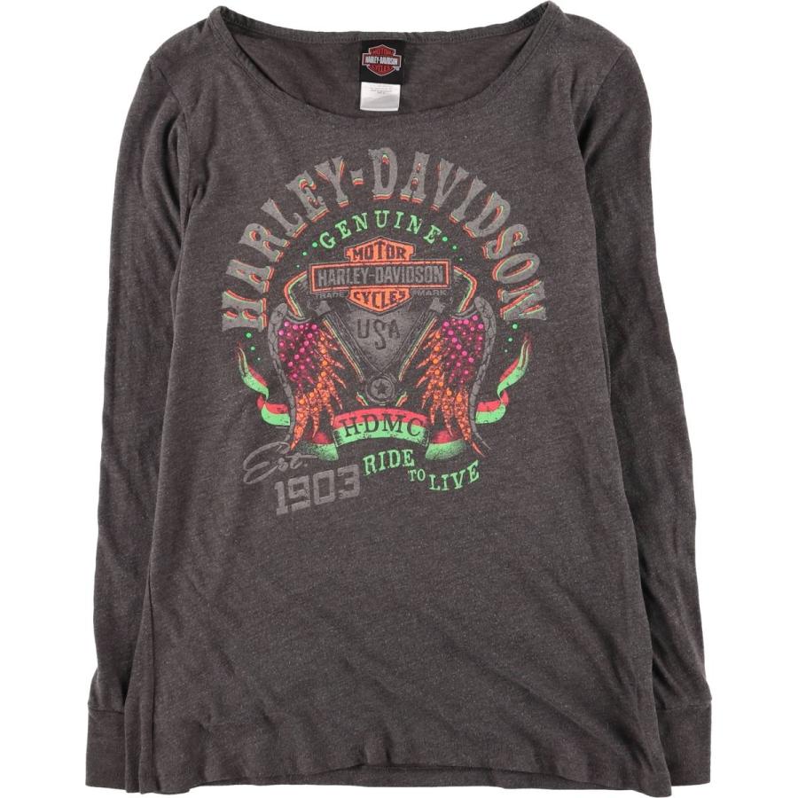 希少美品！！【HARLEY-DAVIDSON ハーレーダビッドソン】ロンT XL Harley Davidson - 古着 00年代 ハーレーダビッドソン Harley