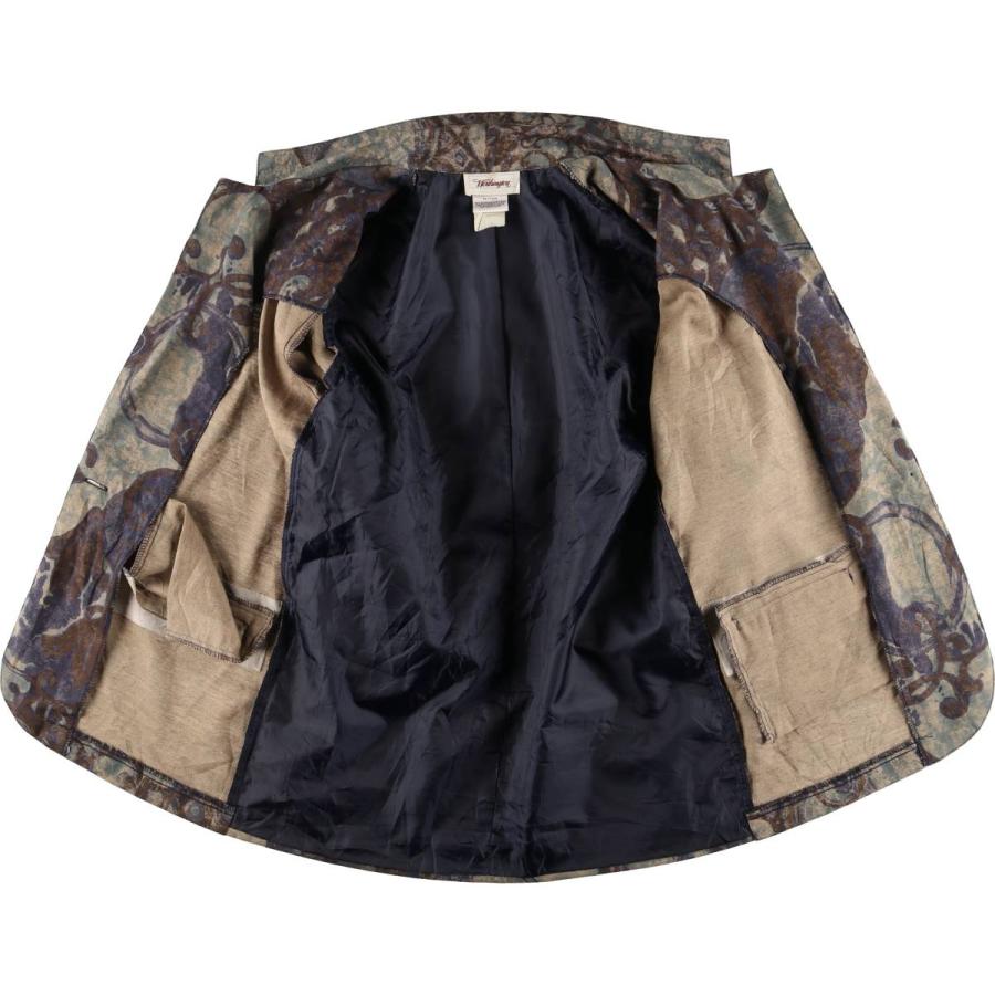 古着 80年代 Worthington 総柄 イージージャケット テーラードジャケット USA製 レディースL相当 /eaa541495 古着 80年代 Worthington 総柄 イージージャケット テーラード