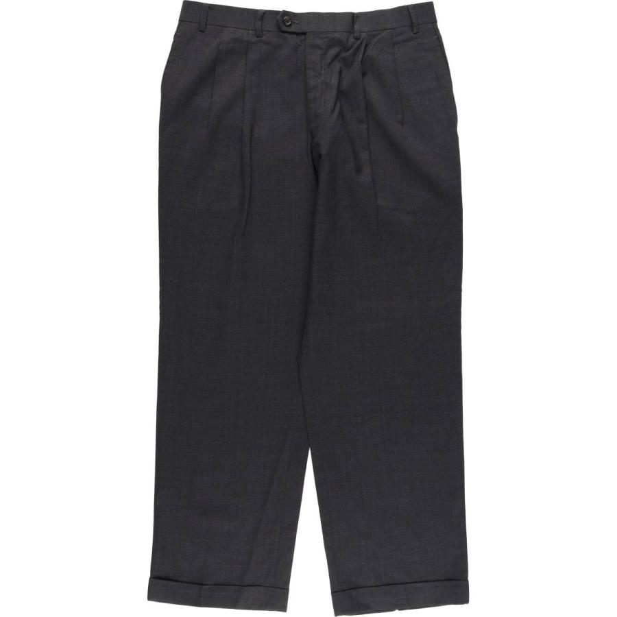 美品 ラルフローレン 日本製 ウールツータック 濃チャコール W34 古着 ラルフローレン Ralph Lauren LAUREN ローレン ツータック ウール