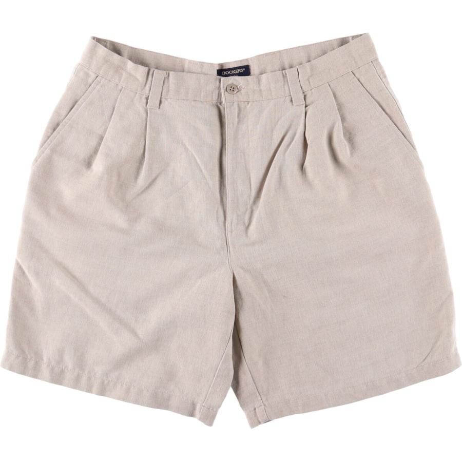 古着 90年代 ドッカーズ DOCKERS ツータック コットン×リネン