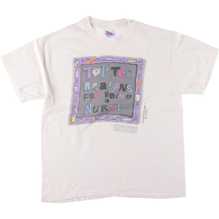 Hanes（ヘインズ） 古着 90年代 Hanes BEEFY-T メッセージプリントT 
