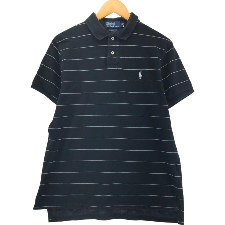 新品　ラルフローレンボーダーポロシャツメンズ　　　　 　　　XS 古着 ラルフローレン Ralph Lauren POLO by CUSTOM FIT 半袖 ボーダー