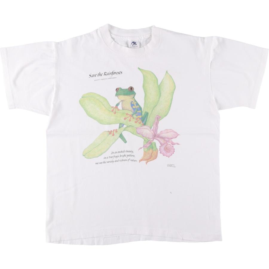 90s Jim Morris フロッグ カエル 両面 プリント Tシャツ 古着 古着 90年代 ジムモリス JIM MORRIS カエル柄 アニマルTシャツ