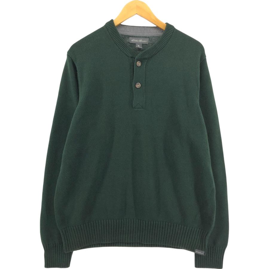 Eddie Bauer（エディーバウアー） 古着 ヘンリーネック コットンニット 
