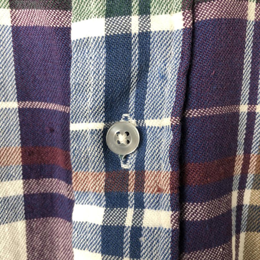 ヴィンテージ　80Ｓ　エルエルビーン　長袖　ボタンダウン　マルチカラーメンズ古着 L.L.Bean - 80s USA製 エルエルビーン チェック ボタンダウン