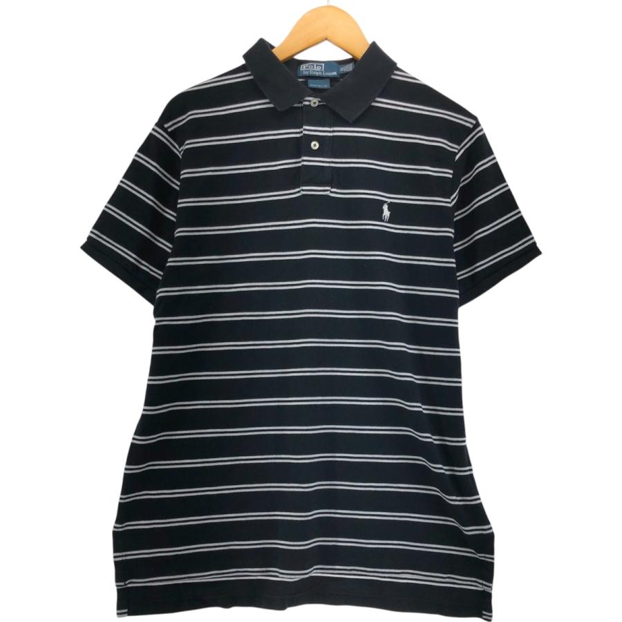 古着 ラルフローレン Ralph Lauren POLO by CUSTOM FIT 半袖 ボーダー 