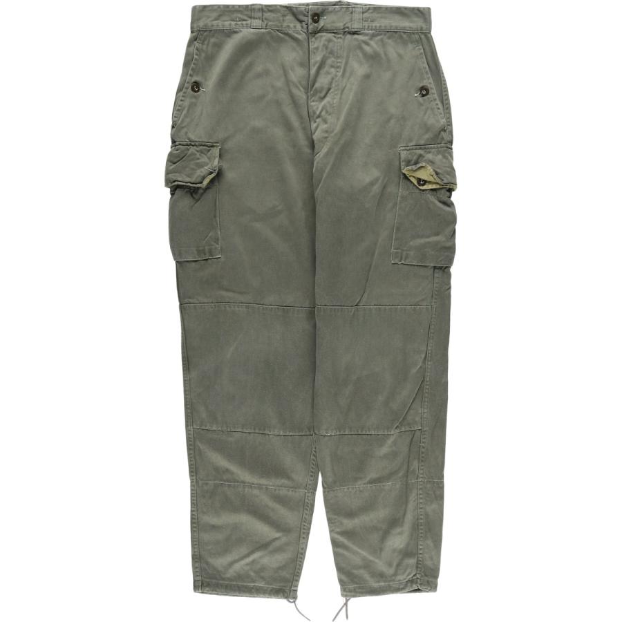古着 60年代 フランス軍 M-64 ダブルニー ミリタリー カーゴパンツ 