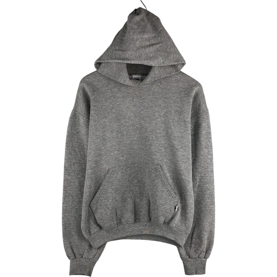 80s 90s ラッセルアスレチック 無地 ブランク パーカー usa製 短丈 古着 90年代 ラッセル Russell 無地 ブランクスウェットシャツ