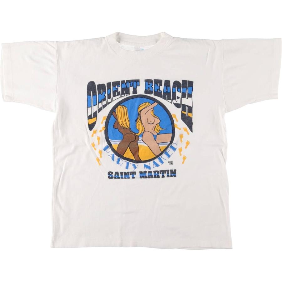 90s エロT プリント Tシャツ　レア 古着 90~00年代 T's エロT プリントTシャツ メンズM相当