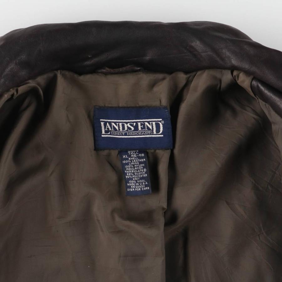 古着 90年代 ランズエンド LANDS' END A-2タイプ レザーフライト