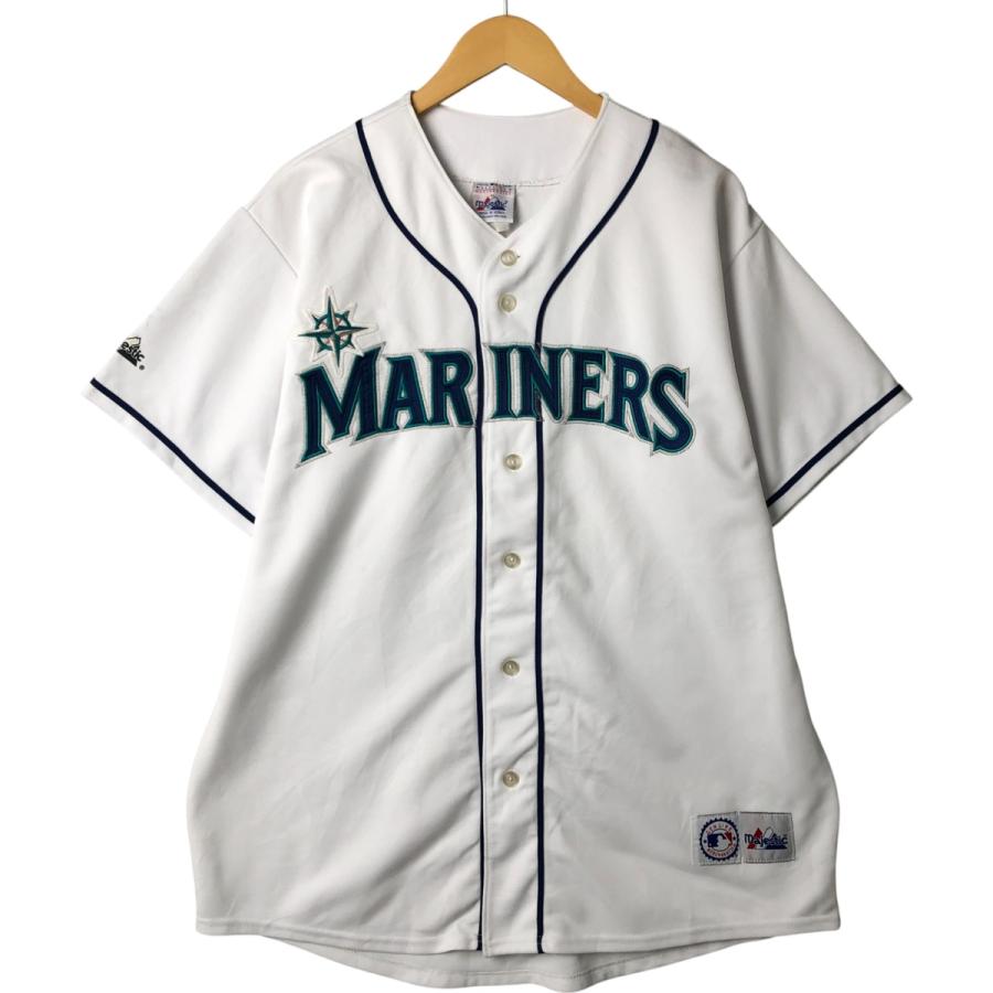 Majestic MLB ユニフォーム ゲームシャツ マリナーズ USA製 L Majestic MLB ユニフォーム ゲームシャツ マリナーズ USA製 L