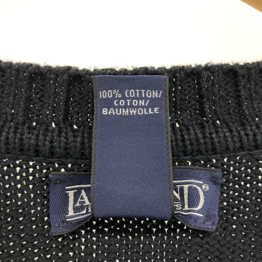 古着 ランズエンド LANDS'END コットンニットセーター USA製 メンズXL