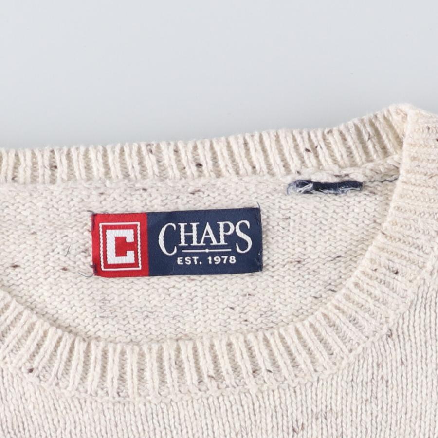 古着 チャップス CHAPS コットンニットセーター レディースXL相当/eaa616849 古着 チャップス CHAPS カラーネップ コットンニットセーター メンズXL