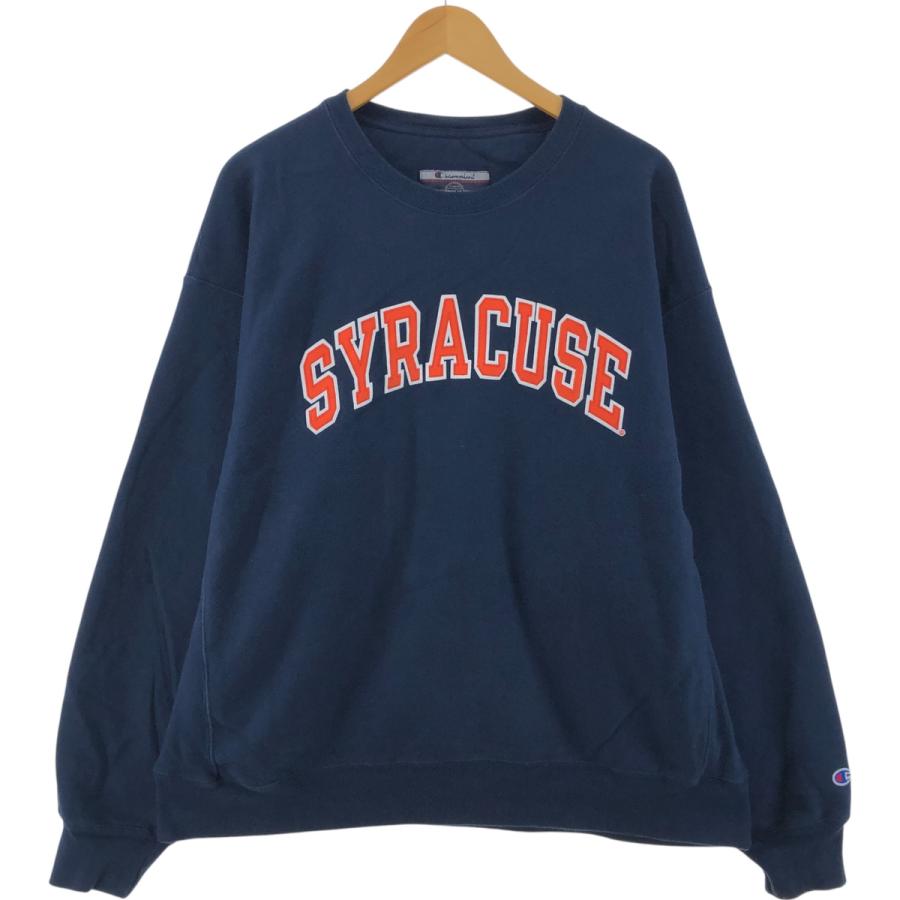 古着 00s リバースウィーブ カレッジ スウェット トレーナー ブラック Champion（チャンピオン） 古着 00年代 オリジナルリバースウィーブ