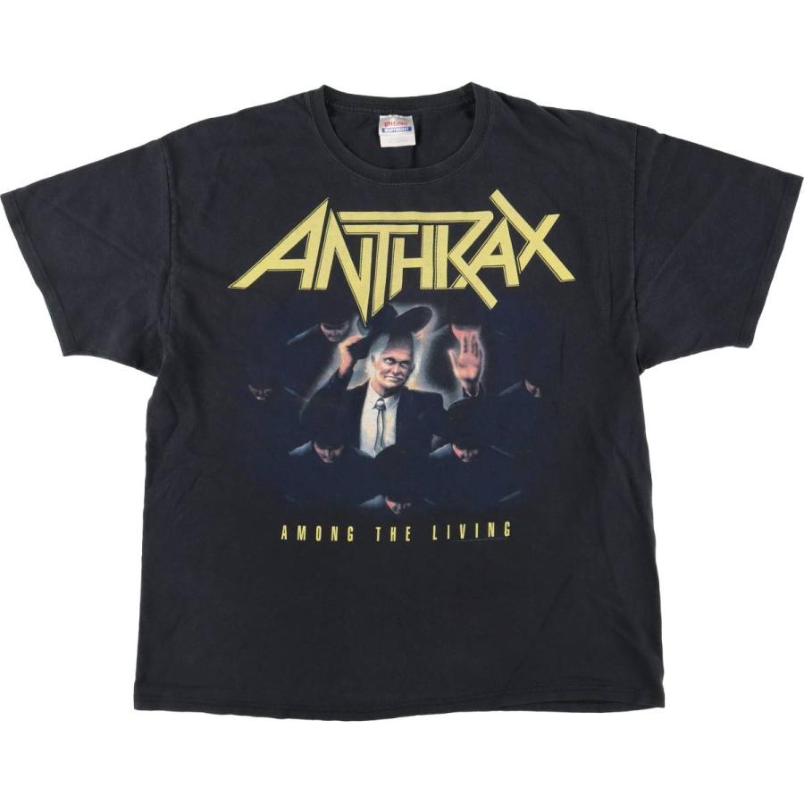 Hanes（ヘインズ） 古着 Hanes ANTHRAX アンスラックス バンドTシャツ