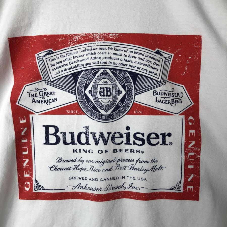 古着 BUDWEISER バドワイザー アドバタイジング ロングTシャツ ロンT