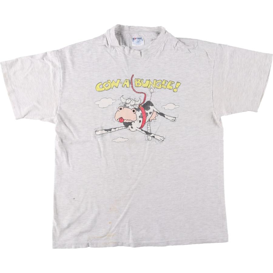 Hanes（ヘインズ） 古着 90年代 Hanes BEEFY-T 牛柄 プリントTシャツ 