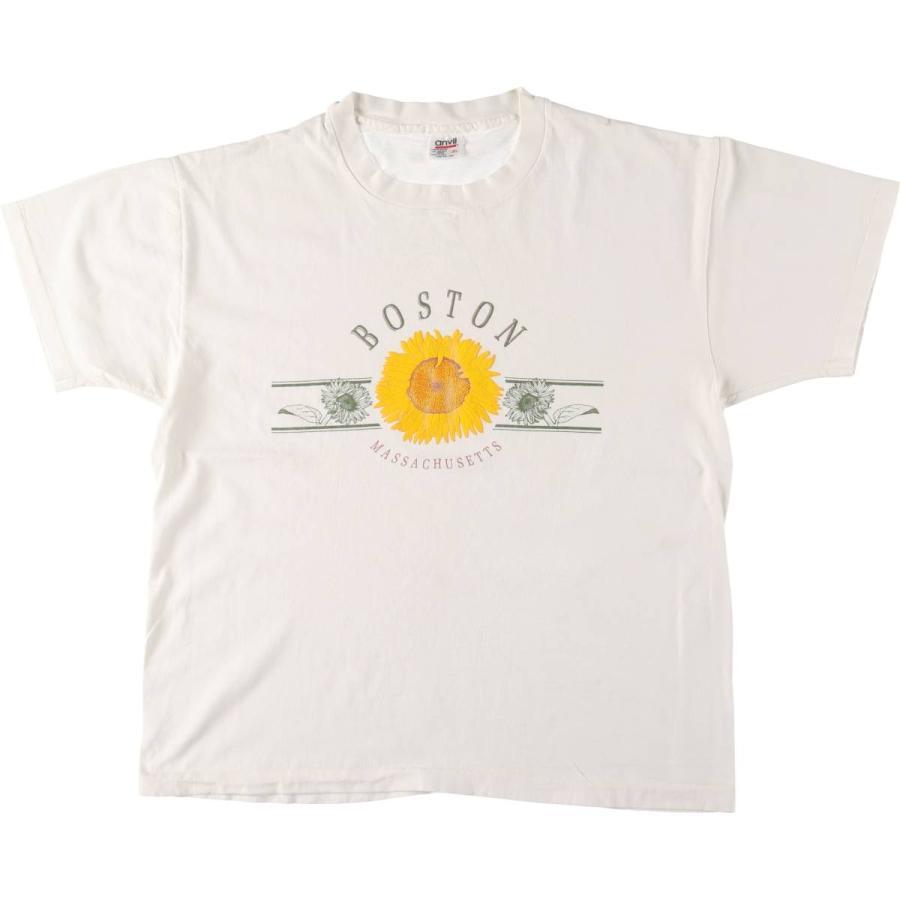 anvil 古着 90年代 アンビル Anvil 花柄 ひまわり柄 プリントT
