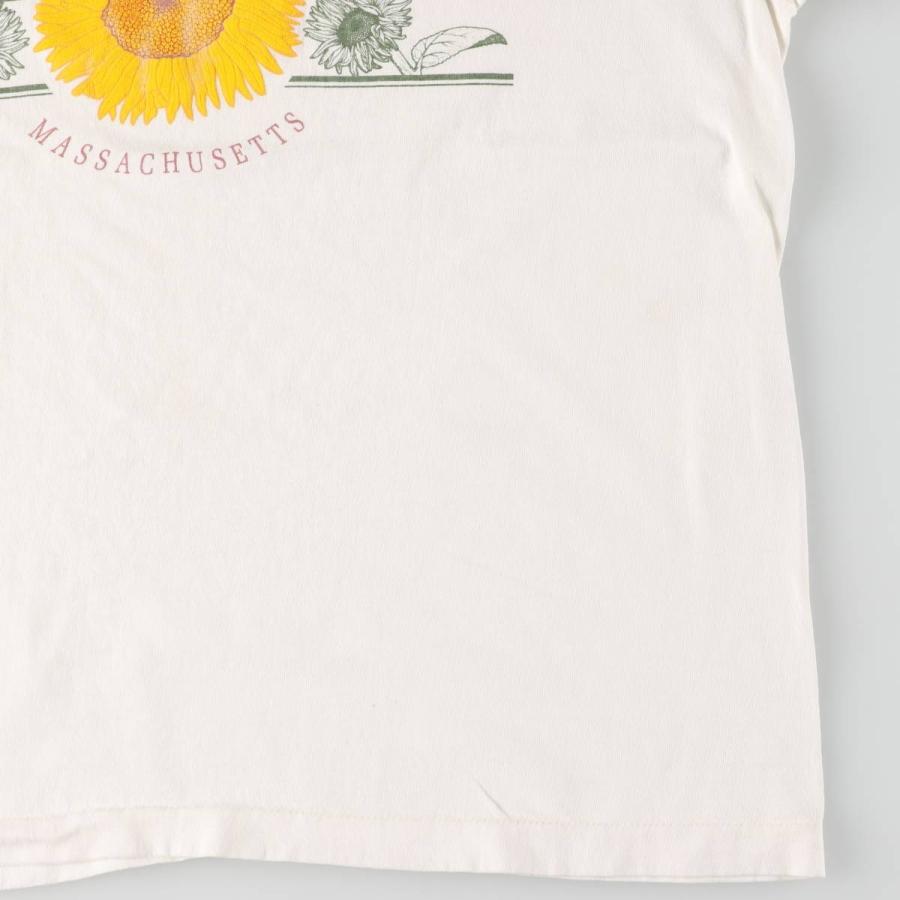 古着 90年代 アンビル Anvil 花柄 ひまわり柄 プリントTシャツ USA製