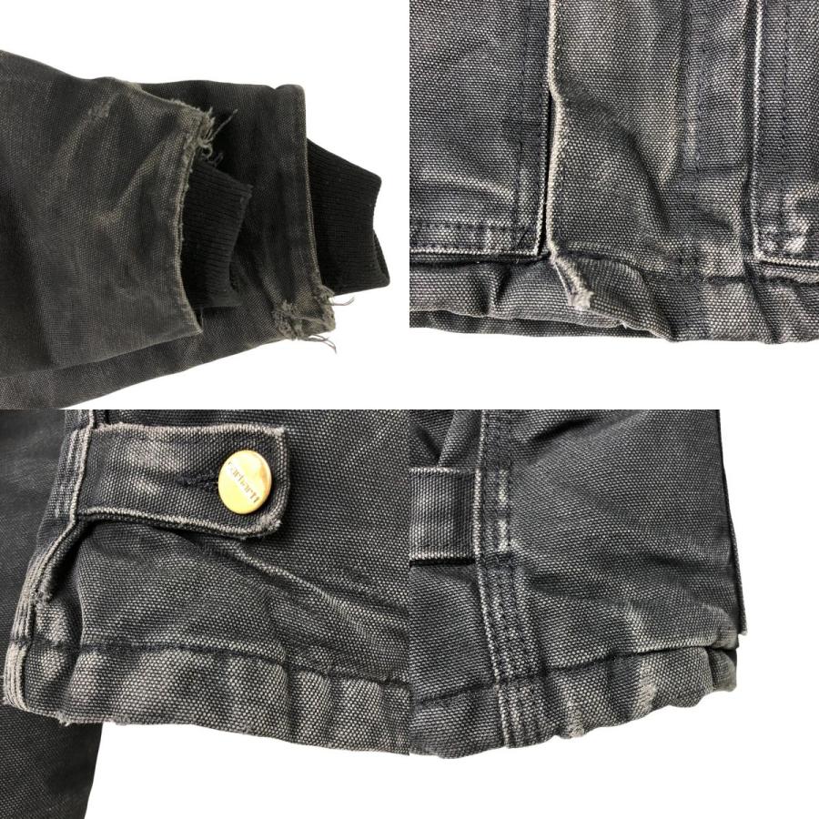 80s USA製 Carhartt トラディショナルジャケット ブラック L 80s カーハート ブラックデニム トラッカージャケット ビンテージ