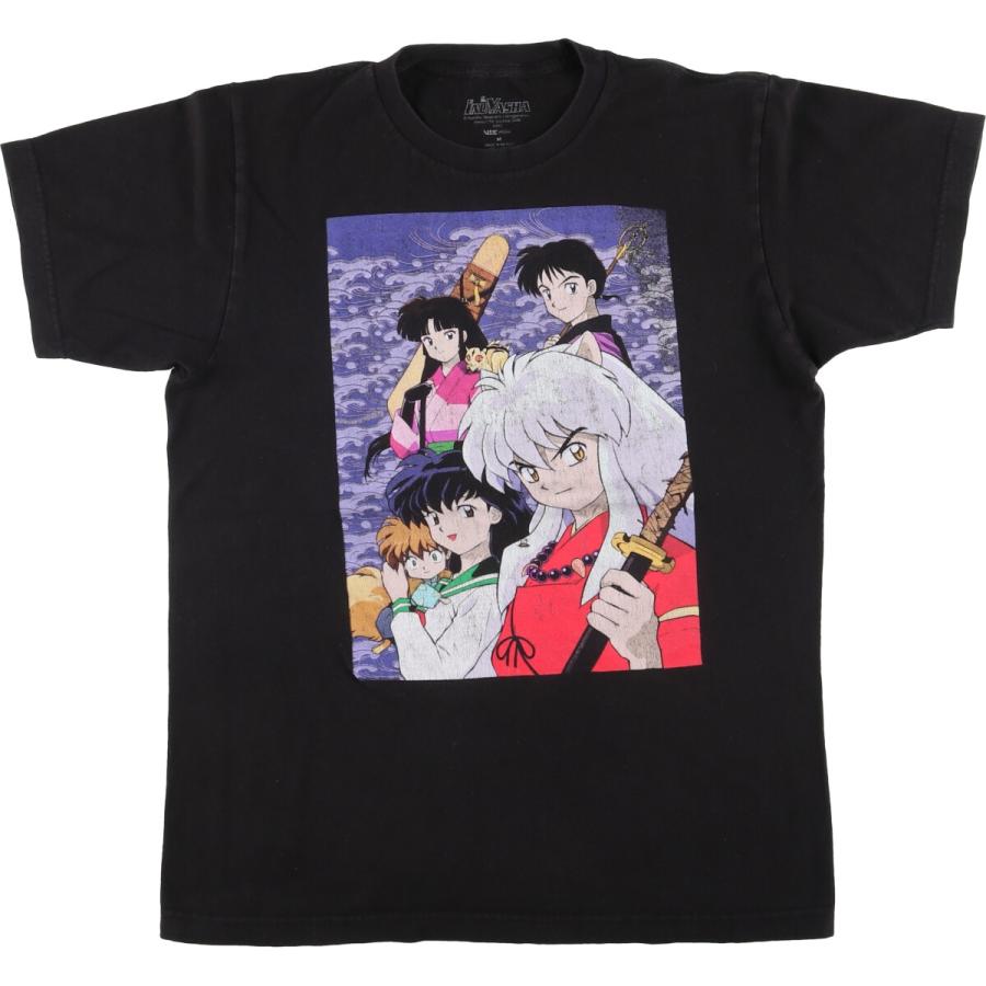 古着 犬夜叉 アニメ キャラクタープリントTシャツ メンズM相当 