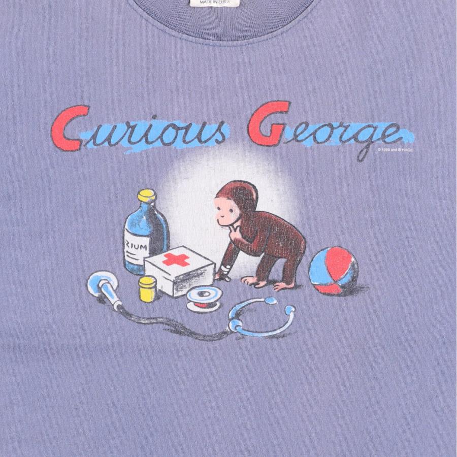 90's Curious George キャラクタープリントTシャツ XL 古着 90年代