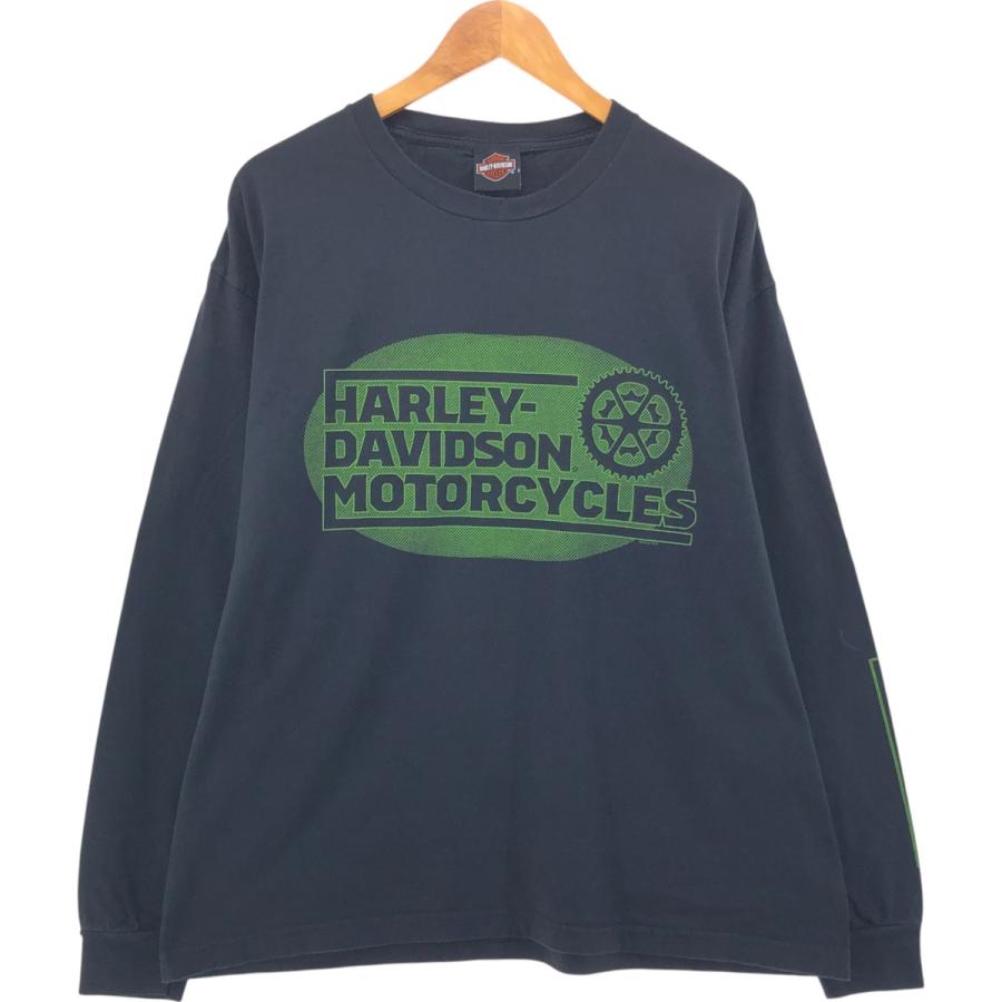 ハーレーダビッドソン　Harley-Davidson 長袖T ロンT　XL Harley Davidson - 古着 00年代 ハーレーダビッドソン Harley