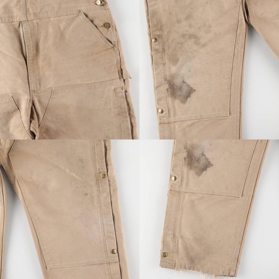 希少USA 古着 カーハート ダック地 ダブルニー ビッグ オーバーオール Carhartt 古着 ビッグサイズ カーハート ダブルニー ダック