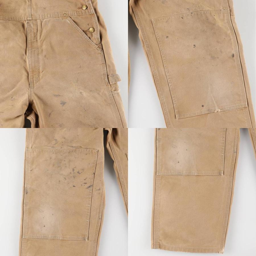 USA 古着 カーハート ダックコットン ダブルニー オーバーオール ブラウン系 楽天市場】70年代 USA製 Carhartt カーハート ダック ダブルニー