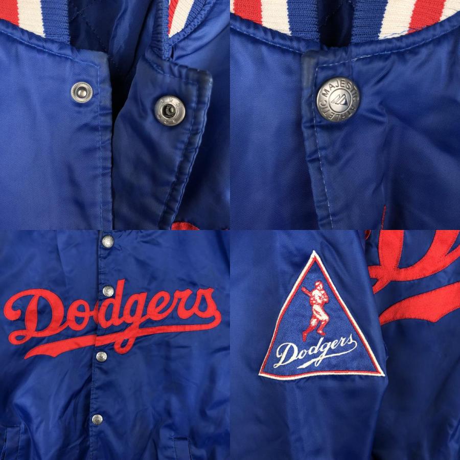 古着 Majestic MLB ロサンゼルスドジャース 中綿入り スタジャン