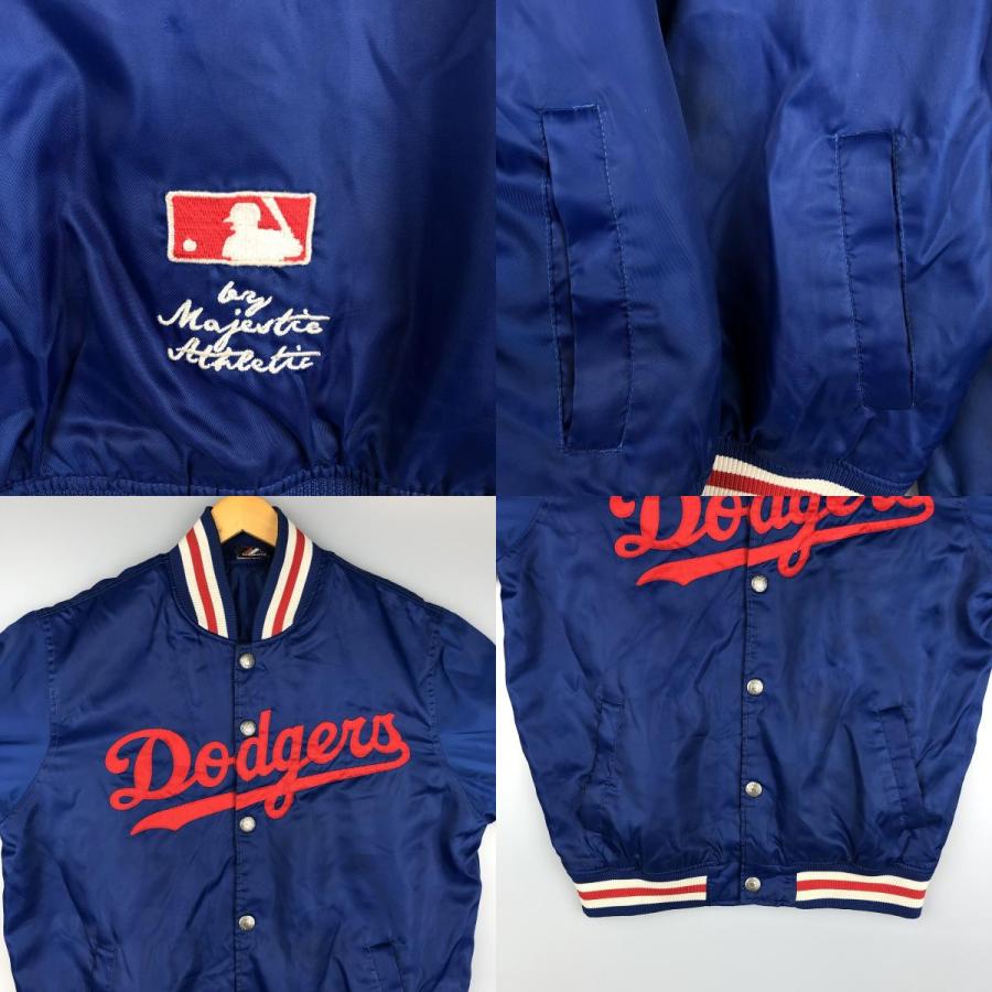 古着 Majestic MLB ロサンゼルスドジャース 中綿入り スタジャン