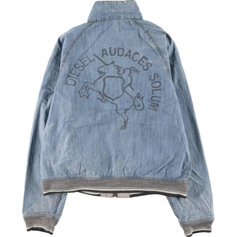 DIESEL 古着 ディーゼル バックプリント スタンドカラー シャンブレー