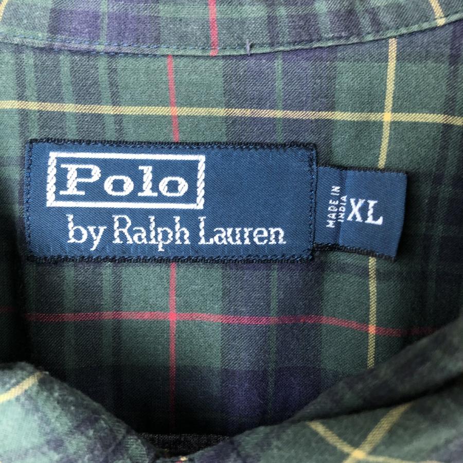 古着 ラルフローレン Ralph Lauren POLO by 半袖 コットン チェック  