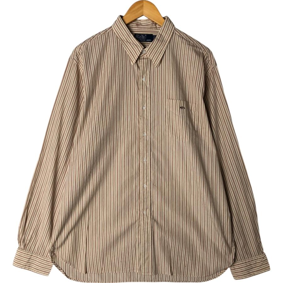 古着 ラルフローレン Ralph Lauren POLO by 長袖 コットンストライプ