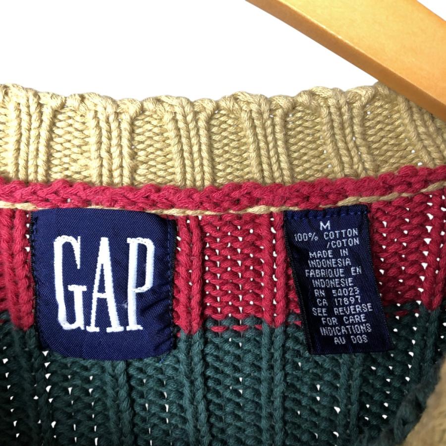 古着 90's オールド GAP ネイティブ柄 コットン ニット セーター