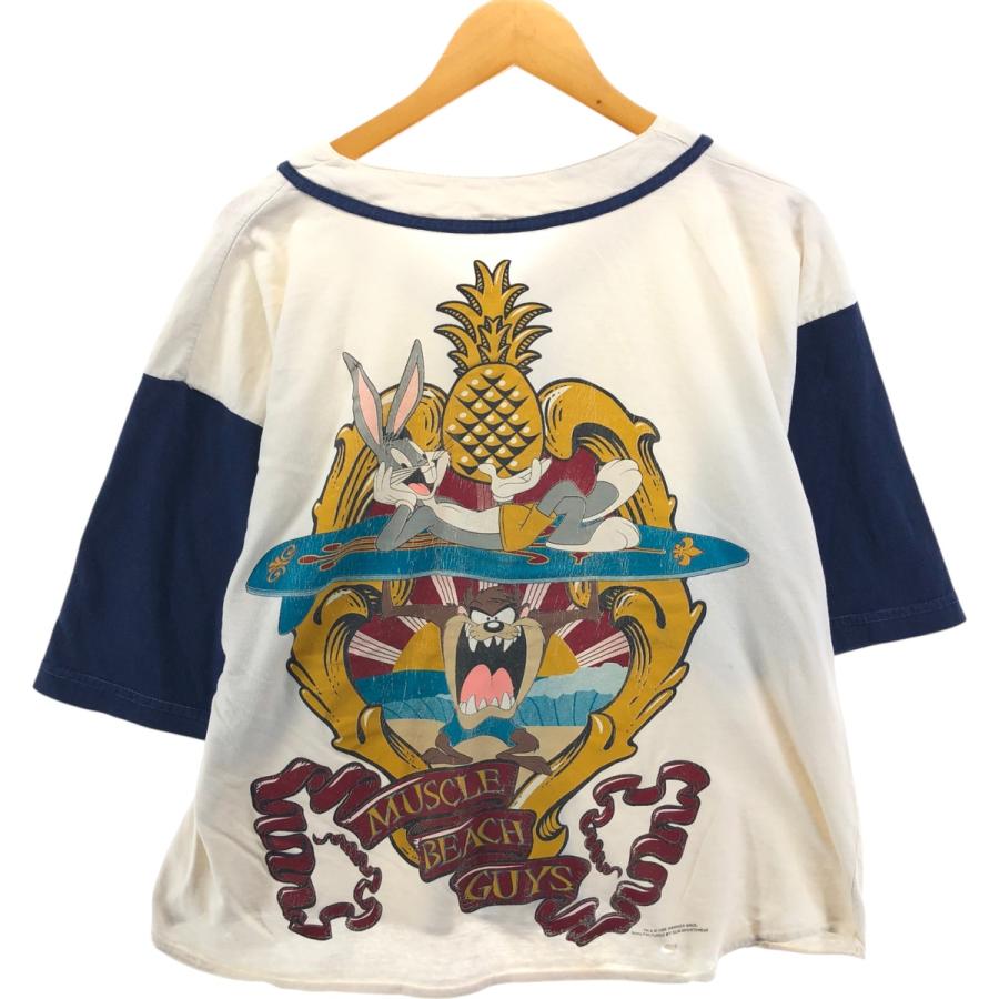 古着 90年代 LOONEY TUNES ルーニーテューンズ バックプリント ゲーム