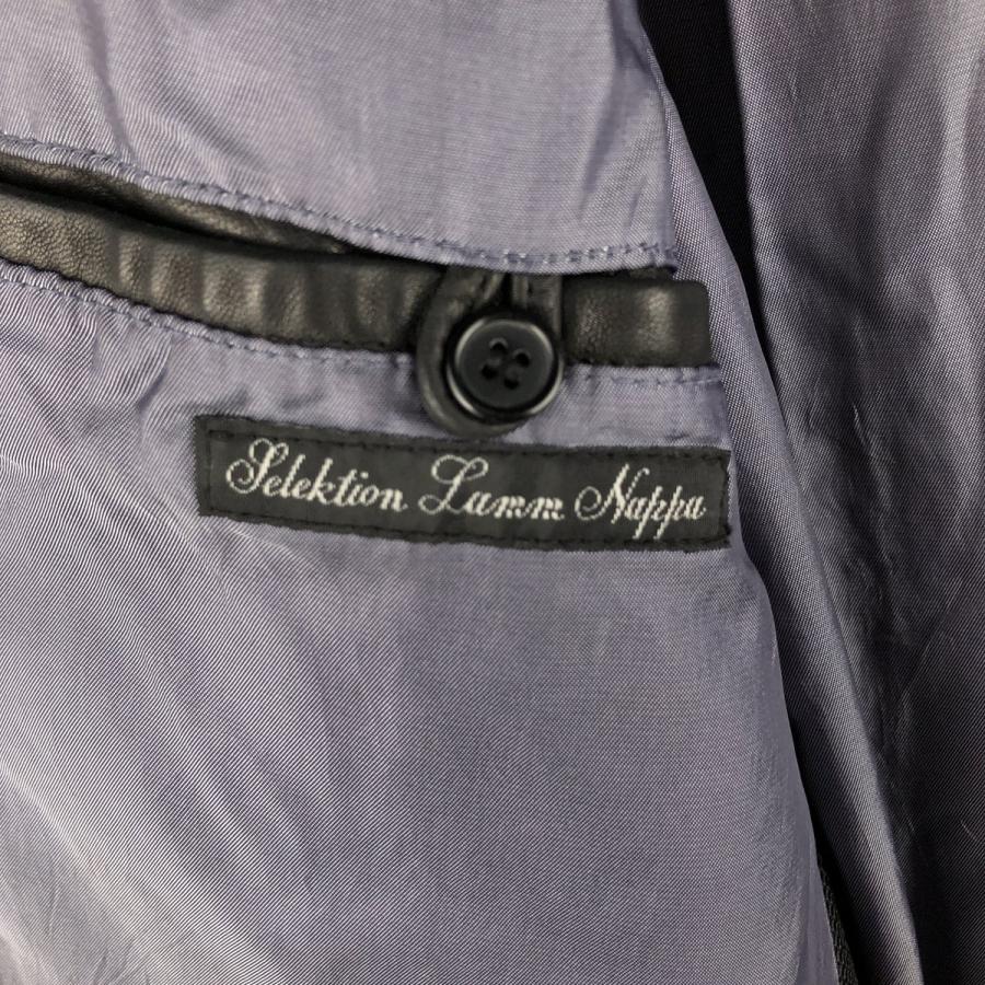 古着 COMMANDER スイングトップタイプ レザーブルゾン メンズM相当  