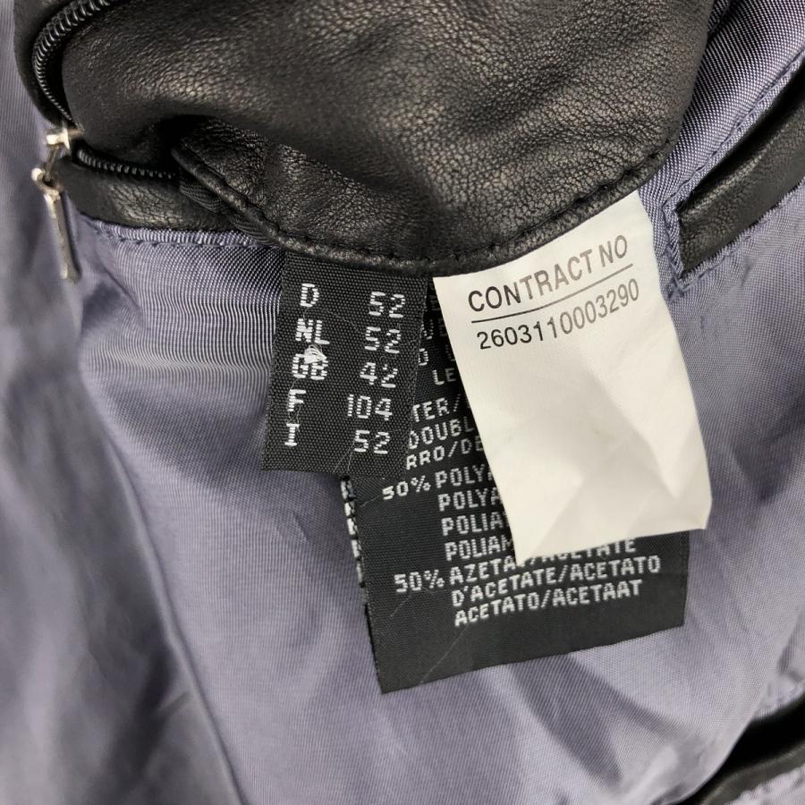 古着 COMMANDER スイングトップタイプ レザーブルゾン メンズM相当  