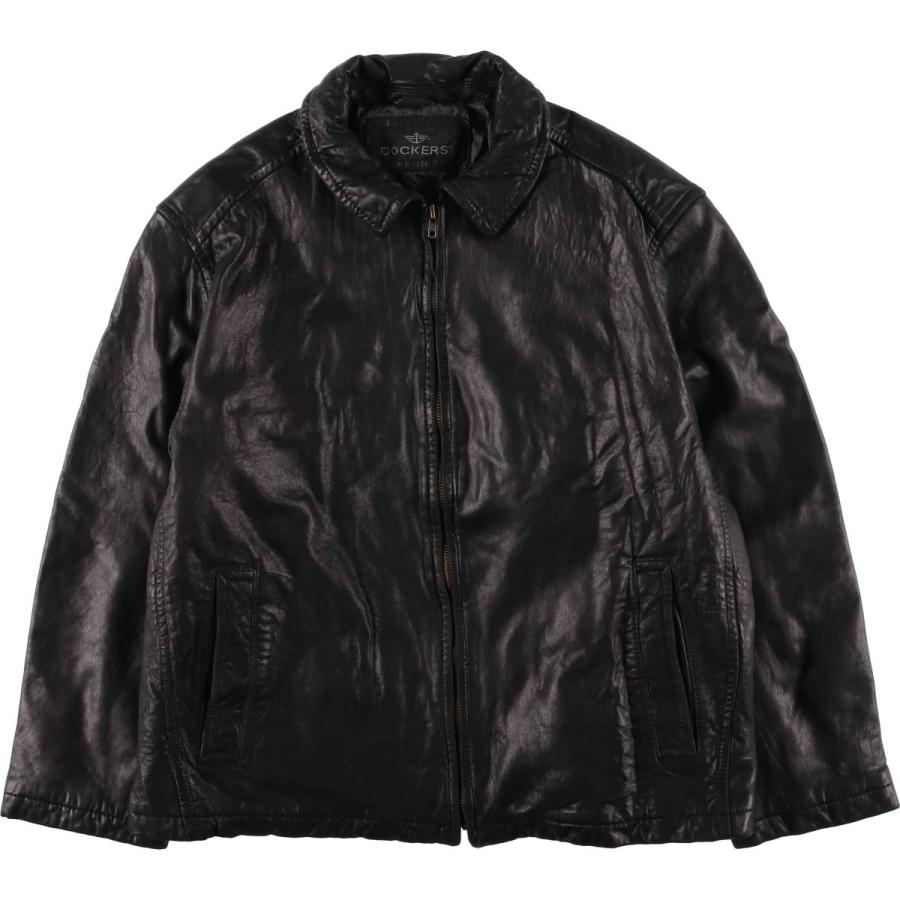 古着 ドッカーズ DOCKERS スイングトップタイプ 中綿入り レザー
