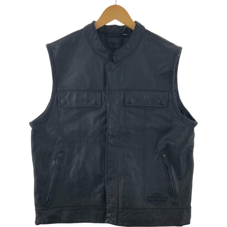 その他】 ? 《ハーレーダビッドソン》HARLEY DAVIDSON レザーベスト黒 