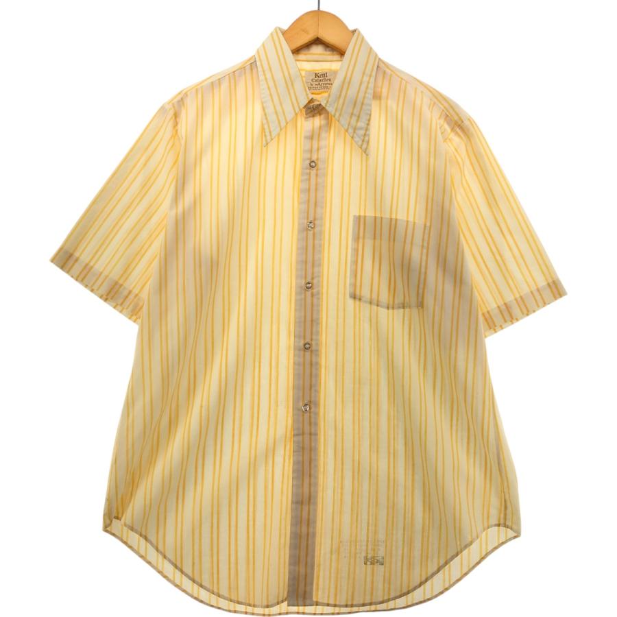 アロー 古着 70年代 Arrow KENT COLLECTION 半袖 ストライプ