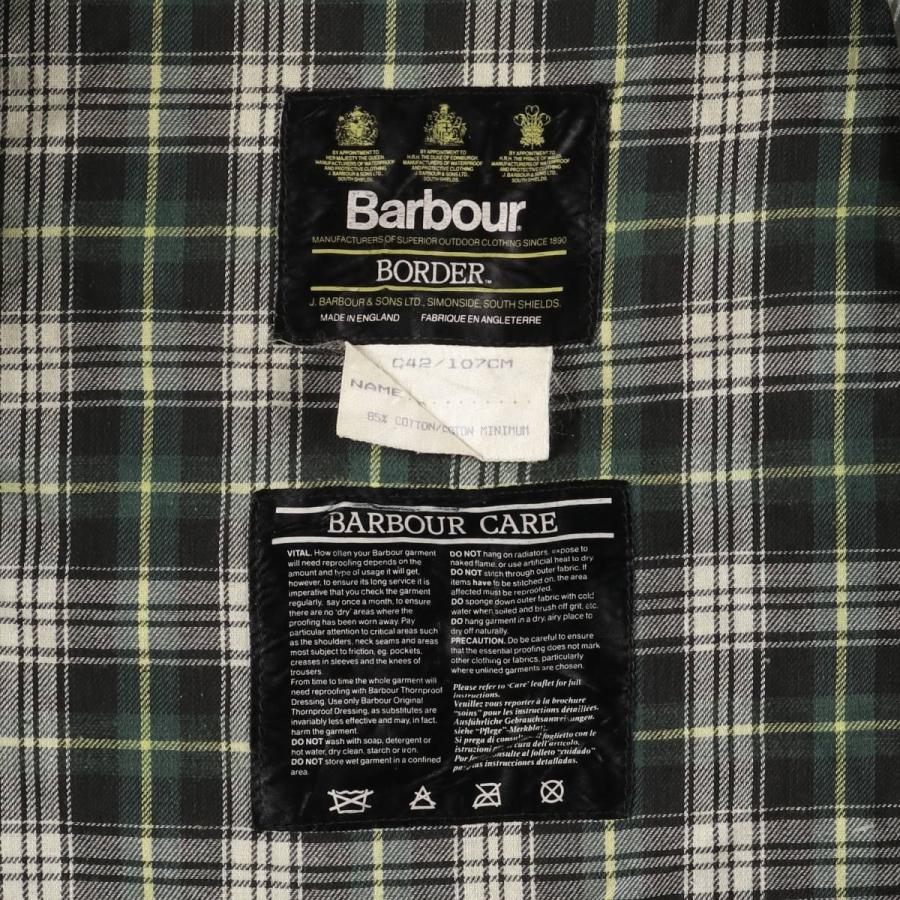 古着 80~90年代 バブアー Barbour BORDER ボーダー 旧3ワラント