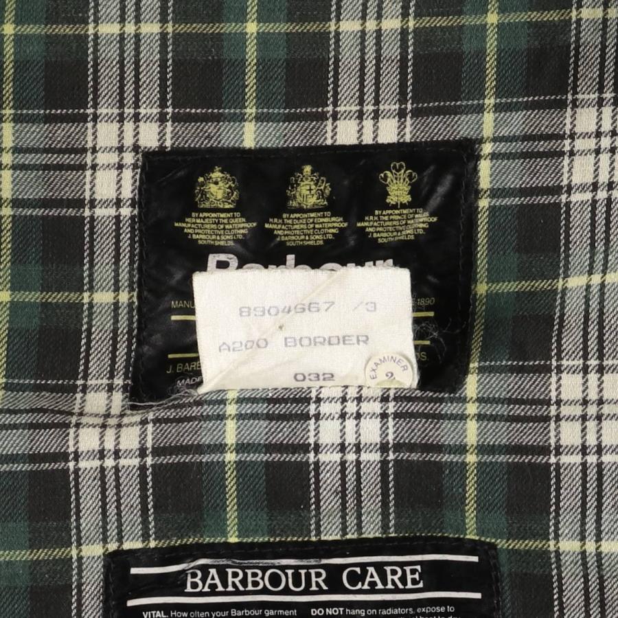 古着 80~90年代 バブアー Barbour BORDER ボーダー 旧3ワラント