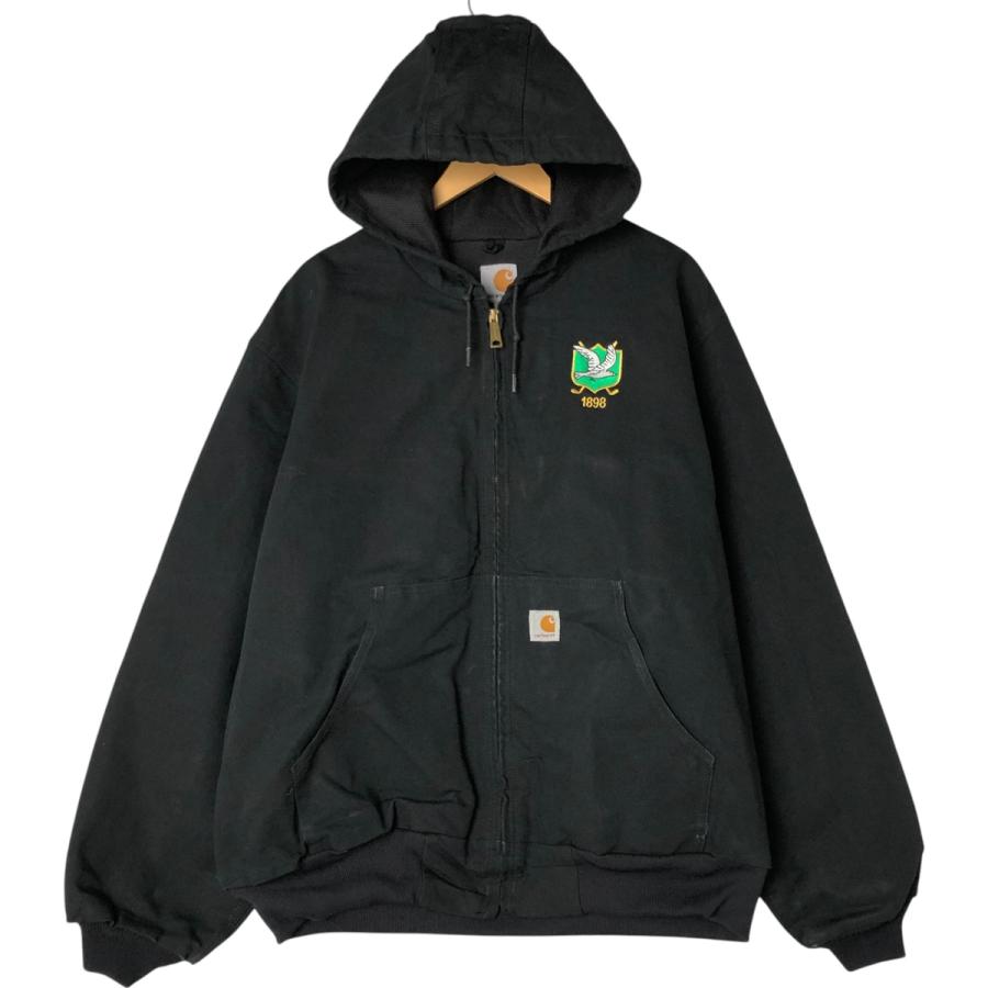 ダック ジャケット アクティブ フード ジップ アウター ブルゾン USA古着 Carhartt 古着 カーハート アクティブジャケット ダック